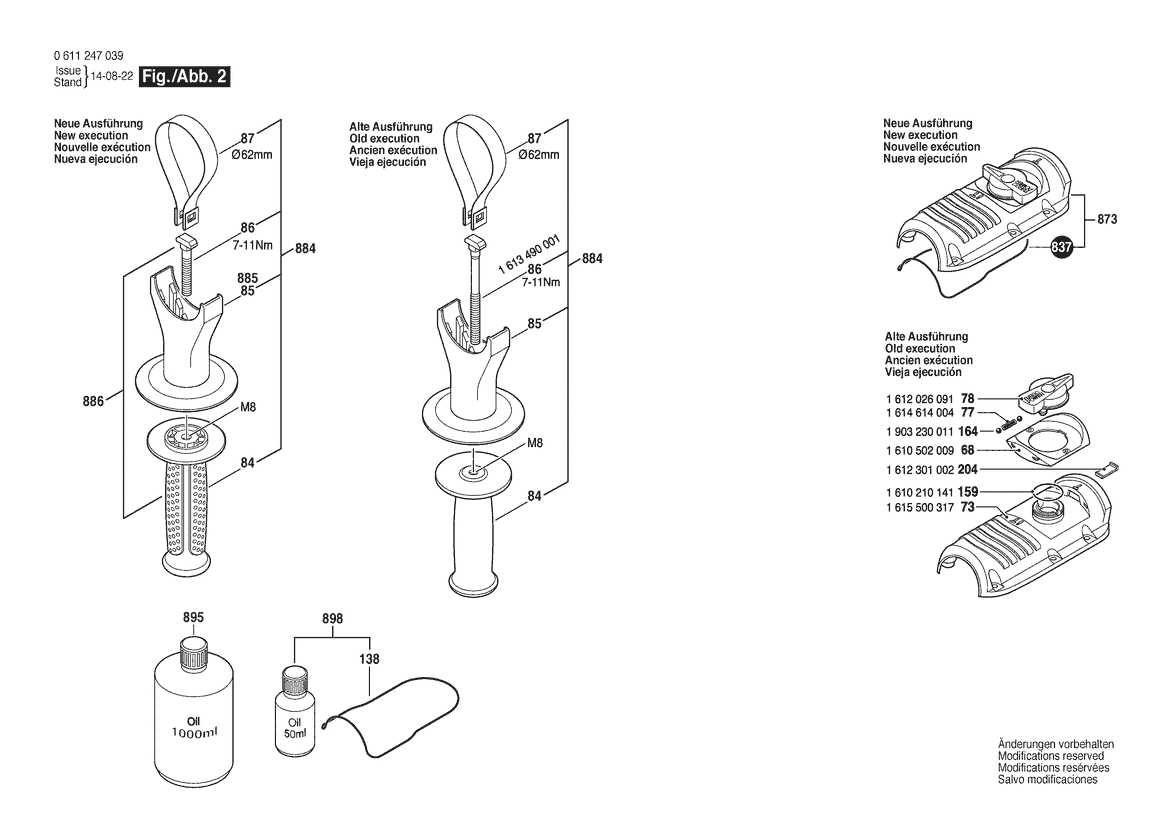 11247 0 611 247 039 Bosch Professional power tools