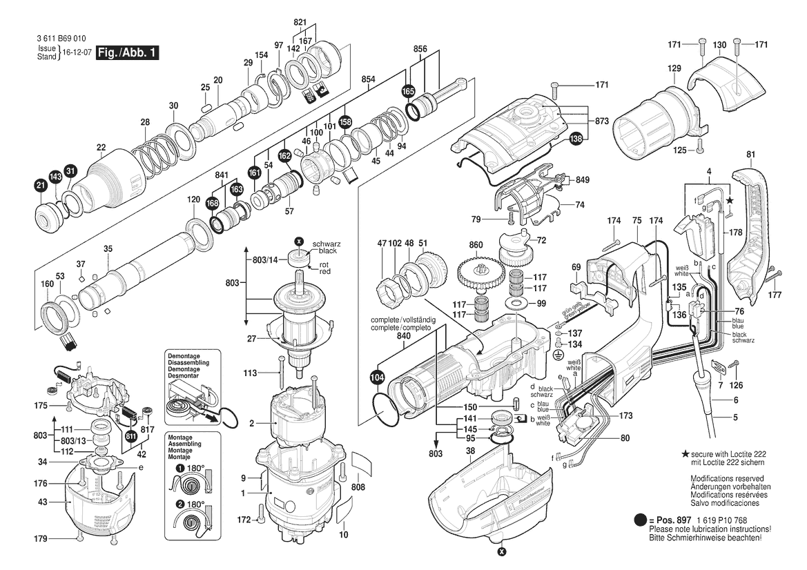 RH540M 3 611 B69 010 Bosch Professional power tools